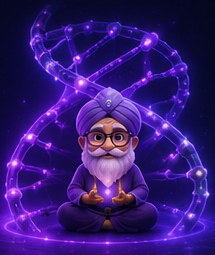 Myaibaba with a glowing CareerDNA visual